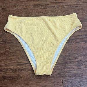 Shade and Shore Yellow Highrise Bikini Bottoms